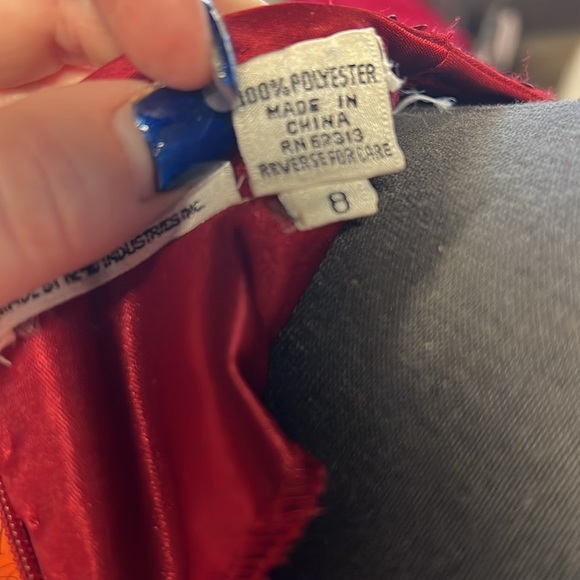 Oleg Cassini Red Sequin Cocktail Dress (Size 8)​ - Picture 7 of 7